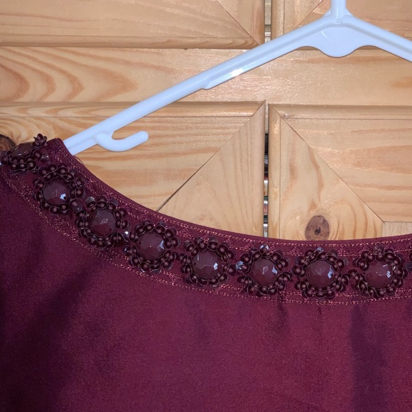 Talbots minimalist straight fit sequins flower embroidered dress size 16 - Picture 3 of 5